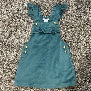 EUC Tahari Kids Dress in Teal with Gold Accents